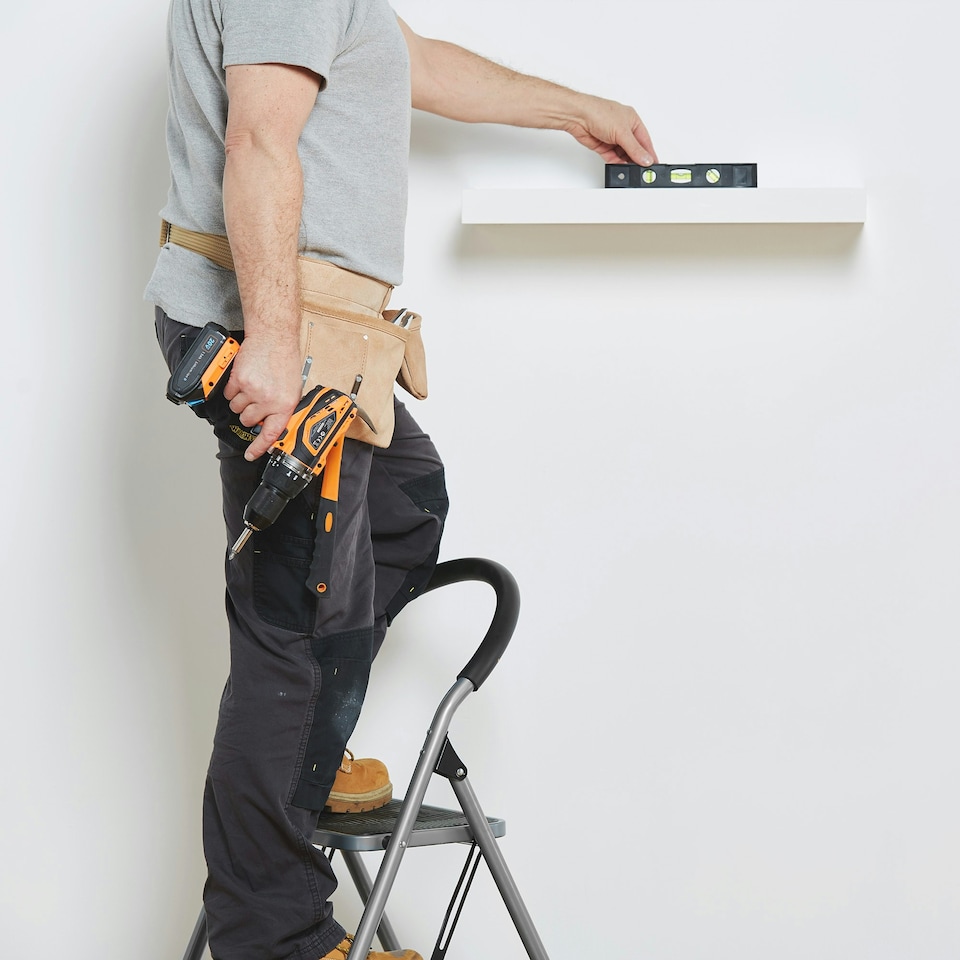 image 1 of VonHaus Premium 2 Step Ladder with Anti Slip Feet