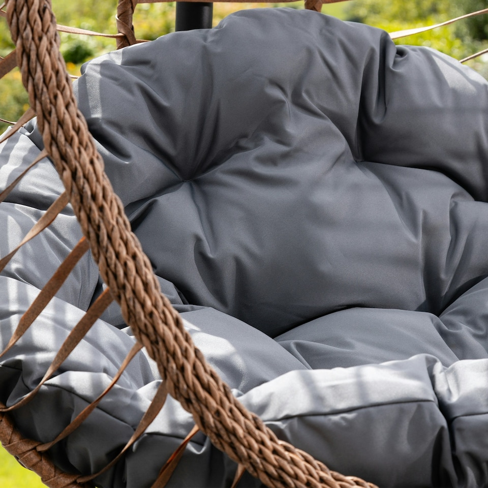 image 1 of Aylesbury Swing Egg Pod Chair - Dark Grey