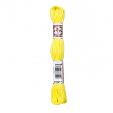 DMC Soft Cotton Embroidery Thread Yellow for Embroidery - each