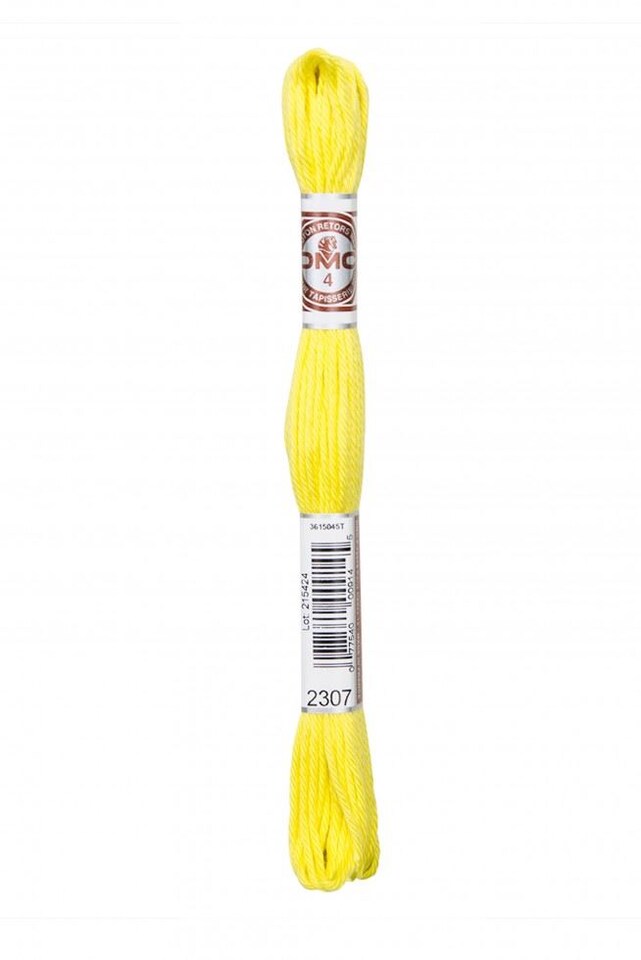 DMC Soft Cotton Embroidery Thread Yellow for Embroidery - each