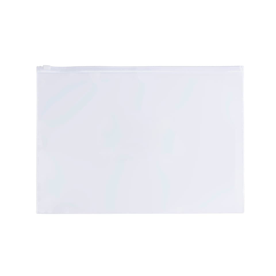 image 1 of Pack of 12 A6 Clear Zippy Bags with White Zip