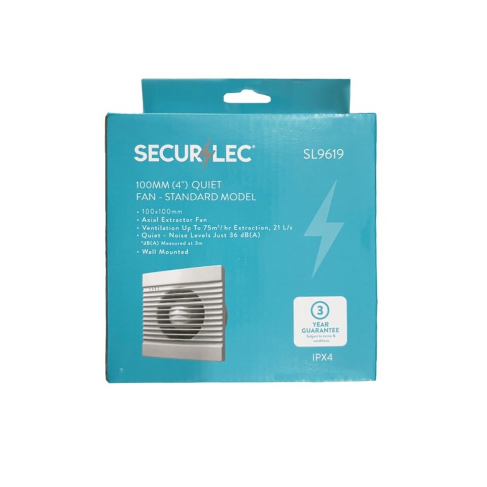 image 1 of Securlec Standard Axial Extractor Fan | White | White | 1