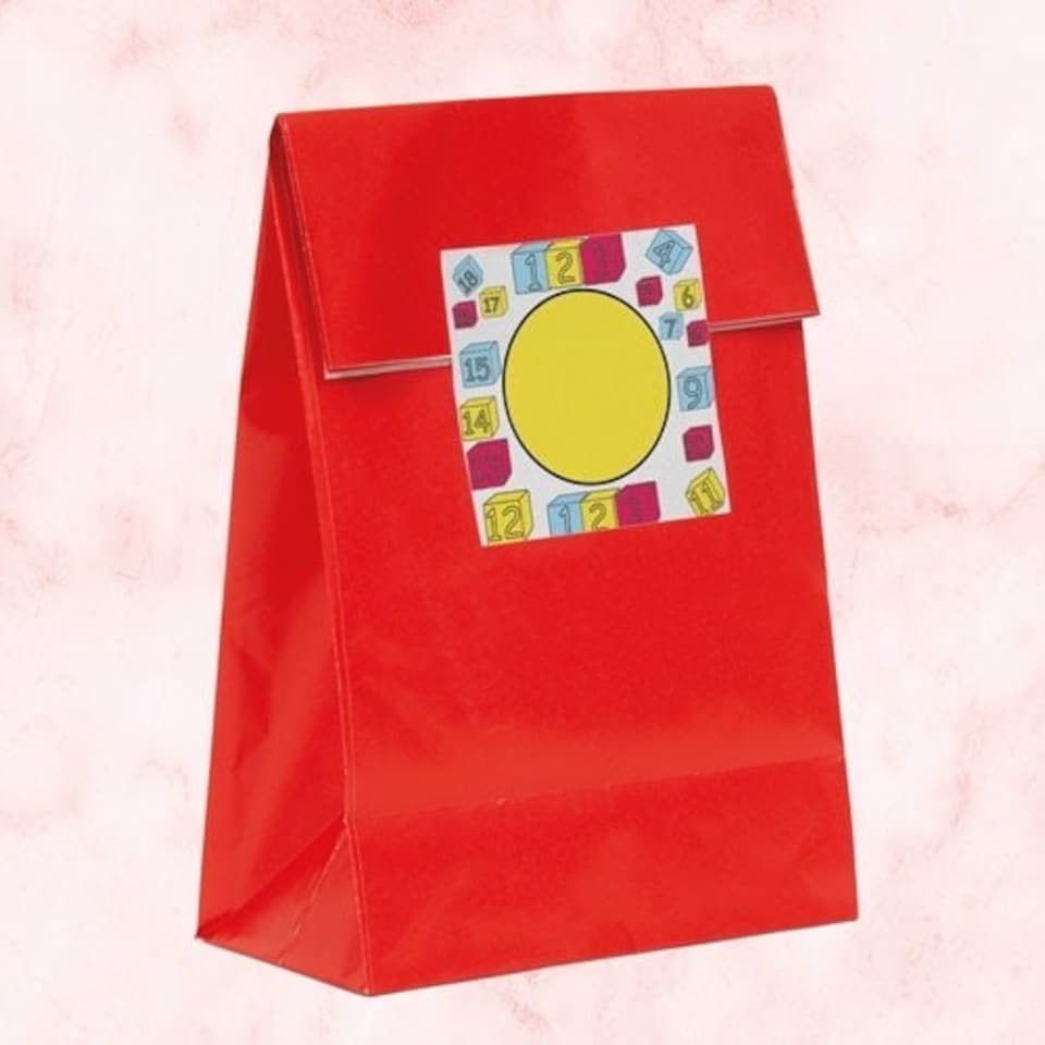 image 1 of Numbers Design 65mm Square Sticker sheet of 12