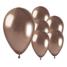 Shiny Rose Gold Bio Latex Balloons 33cm / 13 in - Pack of 6