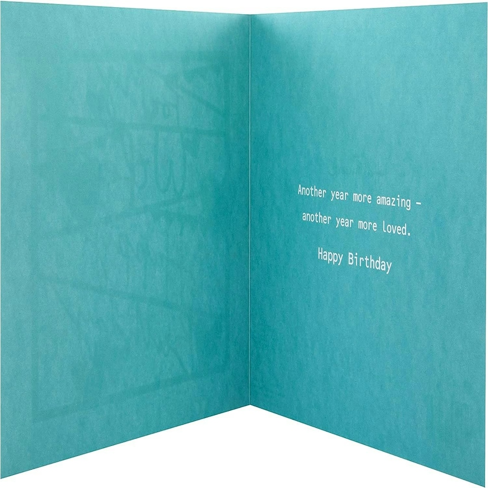 image 1 of Die Cut Holographic Design Wife Large Birthday Card
