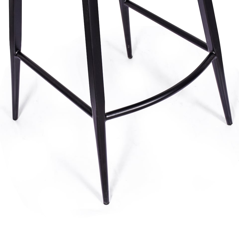image 1 of Real Genuine Leather Breakfast Kitchen Bar Stool Tan Brown With Back Rest 106cm High x 50cm Wide x 59cm Deep Seat Height 70cm