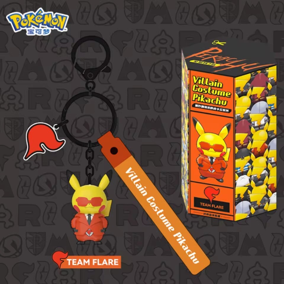 Team Flare Picachu Villian Costume Key Ring