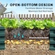 image 5 of Outsunny Raised Garden Bed Metal Patio Backyard Flower Vegetable Planter Green