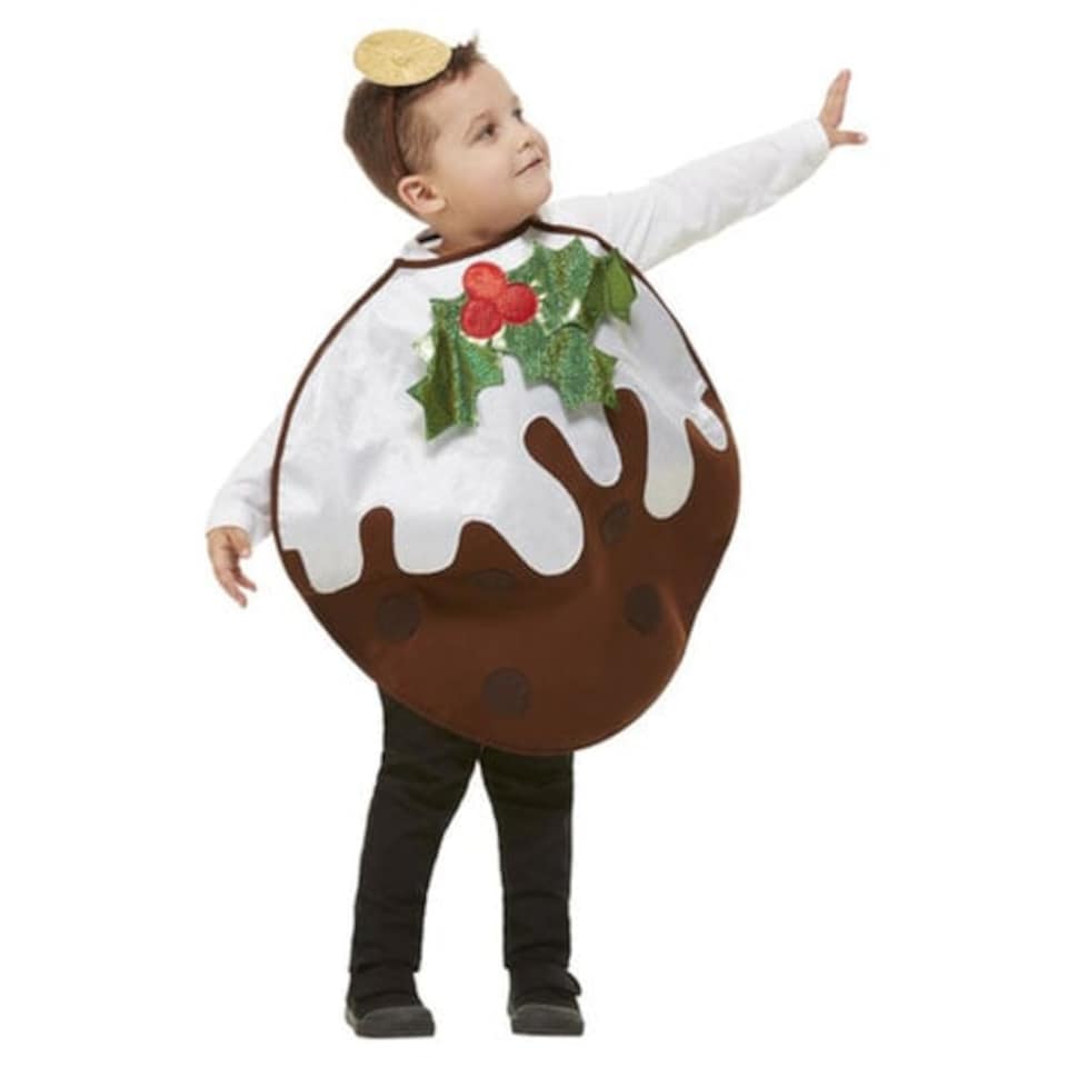 image 1 of Glitter Christmas Pudding Tabard Fancy Dress Costume Unisex Toddler One Size