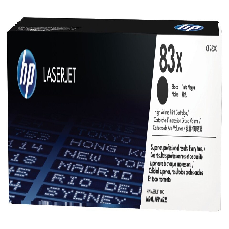 HP 83X Black High Yield Toner 2.2K pages for HP LaserJet Pro M201/M225 (Not compatible with the M125/M127 series) - CF283X N/A