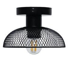 Cassidy - Small Black Mesh Ceiling Flush Light | Black | 1
