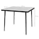 image 5 of Outsunny Outdoor Dining Table for 4 with Marble Tempered Glass Top