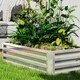 image 8 of Outsunny Raised Garden Bed Elevated Planter Box for Flowers Silver | Silver | 120 x 60 x 30.5 cm | 1