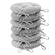 image 1 of Harbour Housewares Round Garden Chair Seat Cushions - Grey - Pack of 6