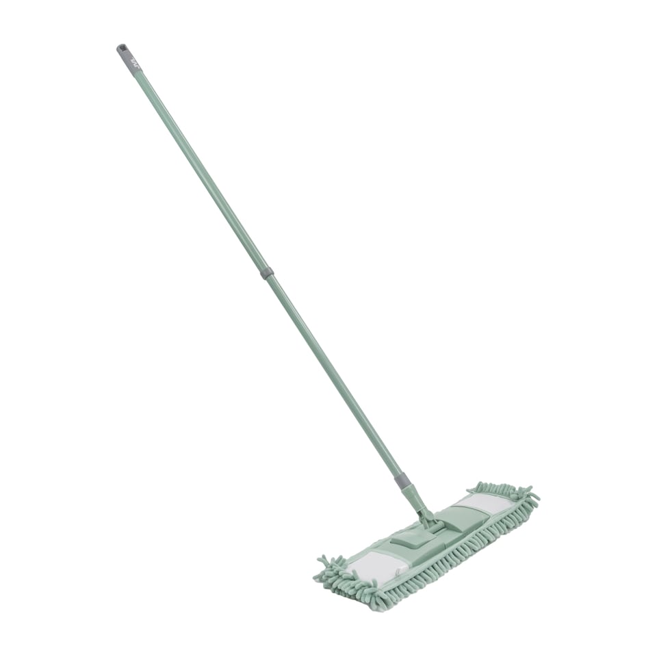 image 1 of JVL Extendable Chenille Mop with 2 Replacement Heads,  Green