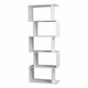 image 1 of Alivio  5 Tier Wooden S-Shaped Bookcase Living Room Modern Display Shelves Storage