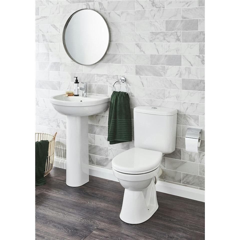 image 1 of Premium OPEN BACK Toilet Set (Islington)  - Cistern - Soft Close Seat - Includes Chrome Flush Button