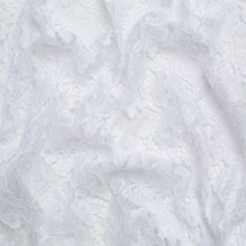 Minerva Core Range White Corded Lace Fabric for Bridal, Dressmaking, 146cm / 57" Wide - per metre