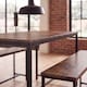 image 7 of Vida Designs Brooklyn 4 Seater Dining Set 3 Piece Table & Bench Set, Dark Wood