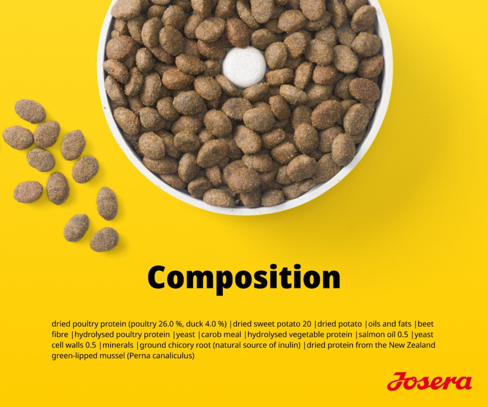 image 1 of Josera Adult Duck & Sweet Potato complete dog food | Grainfree | Medium to Large dogs | Lots of meat | Immune Plus | Omega 3 from Salmon Oil | 12.5kg