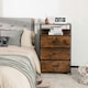 image 7 of COSTWAY 3-Drawer Storage Cabinet Dresser Organizer W/ Shelf Brown