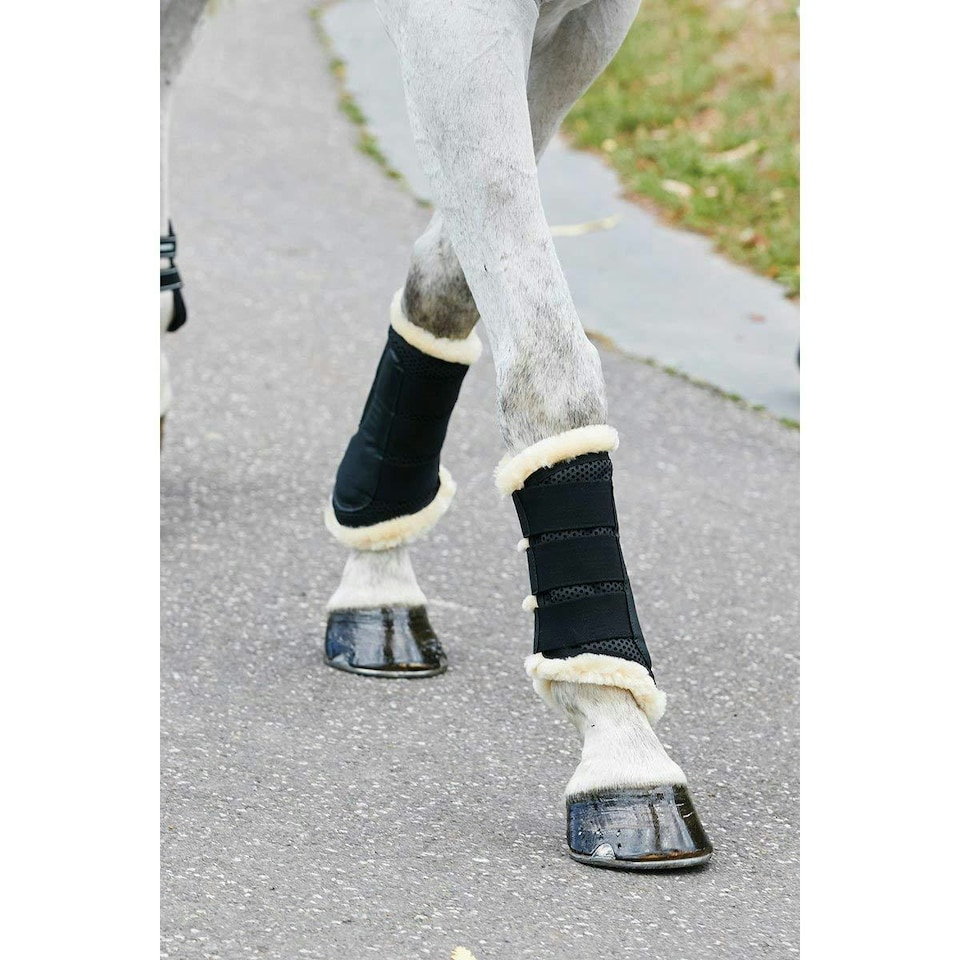 image 1 of Weatherbeeta Pure Wool Lined Exercise Boots - Black - Full