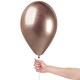 image 2 of Shiny Rose Gold Bio Latex Balloons 33cm / 13 in - Pack of 6