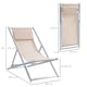 image 5 of Outsunny 2Pcs Chaise Lounge Recliner Chair Adjust Lounger Patio Beige