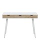 image 2 of Neptun 3 Drawer Desk in White with 3 Oak Drawers