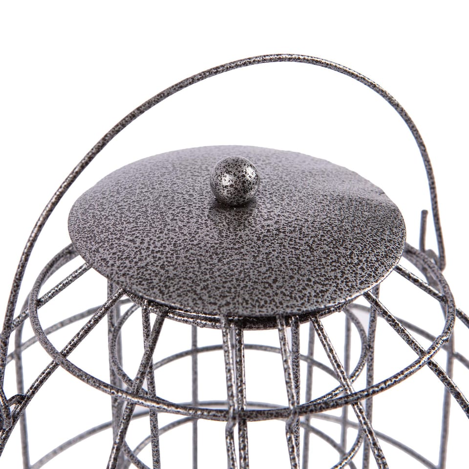 image 1 of Redwood Squirrel-Proof Metal Fatball Bird Feeder - Grey