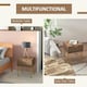 image 4 of HOMCOM Bedside Table with Drawer, Gold Metal Legs for Living Room