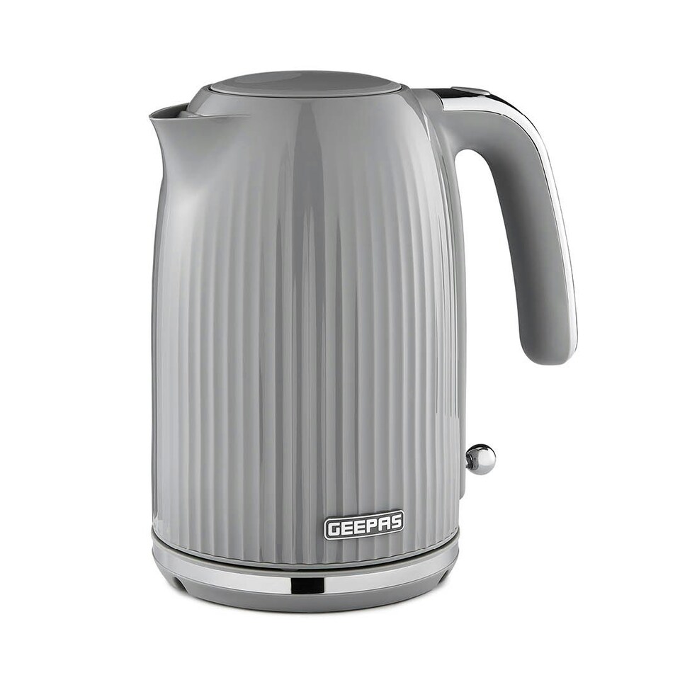 image 1 of GEEPAS 1.7L Electric Kettle 3000W 360° Rotational Base Cordless Kettle, Grey