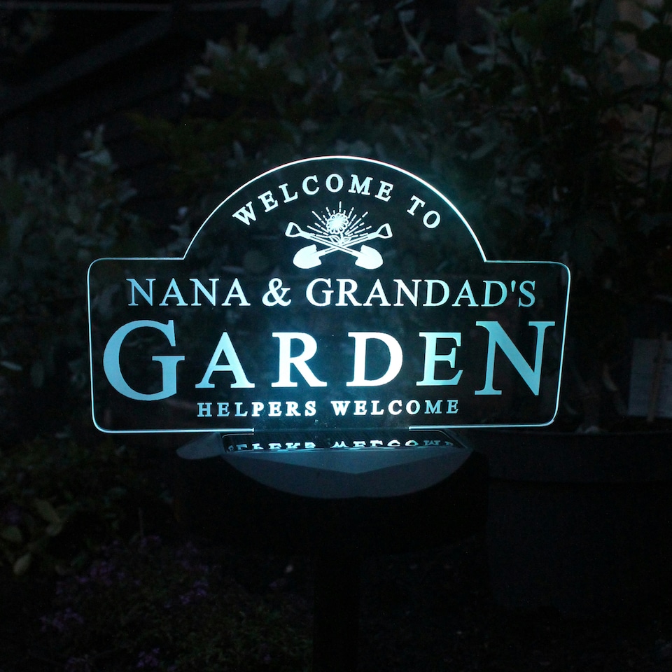 image 1 of Personalised Garden Sign Outdoor Solar Light
