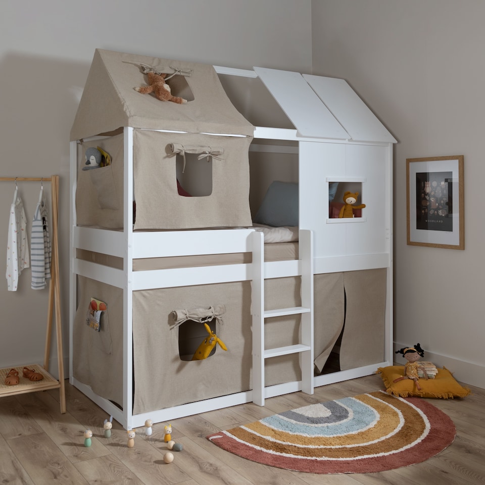 image 1 of Luka Treehouse Midsleeper Bed in White
