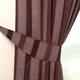 image 1 of Homescapes Purple Stripe Jacquard Curtain Tie Back Pair
