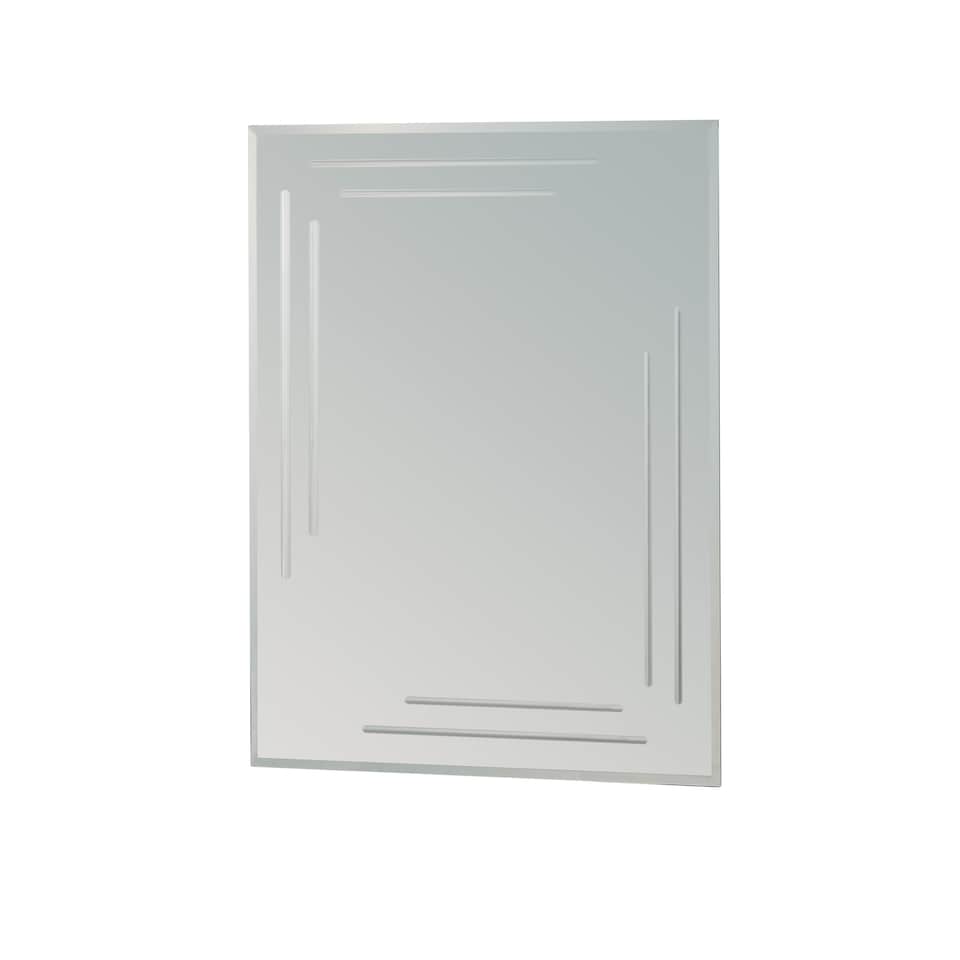 image 1 of Showerdrape Chelsea Rectangular Wall Mounted Frameless Bathroom Mirror 60 x 45cm | Chrome | Mirror | 1