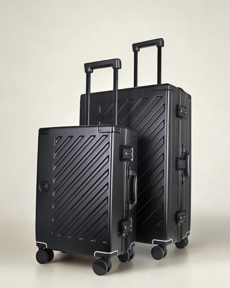 image 1 of Zipperless Suitcase Set, PC Hard Shell, Small & Large, TSA Lock