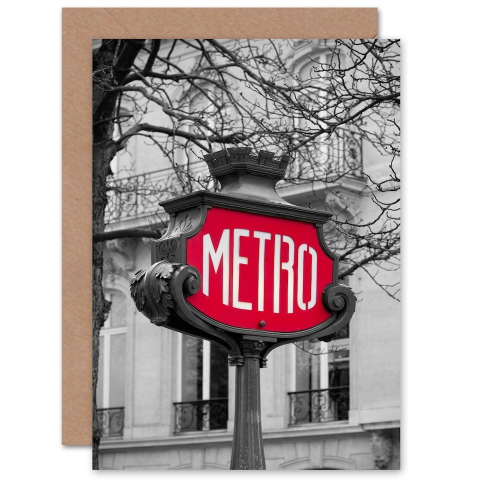 image 1 of Metro Travel Paris Bon Voyage Him Her Card