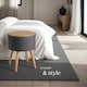 image 8 of Stool Yara - round, padded, with storage space, linen look | Grey | dark grey | 42,50 x 42,50 x 45,50 cm | 1
