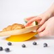 image 5 of Tiny Dining Bamboo Segmented Baby Weaning Plate & Fork Set - Yellow