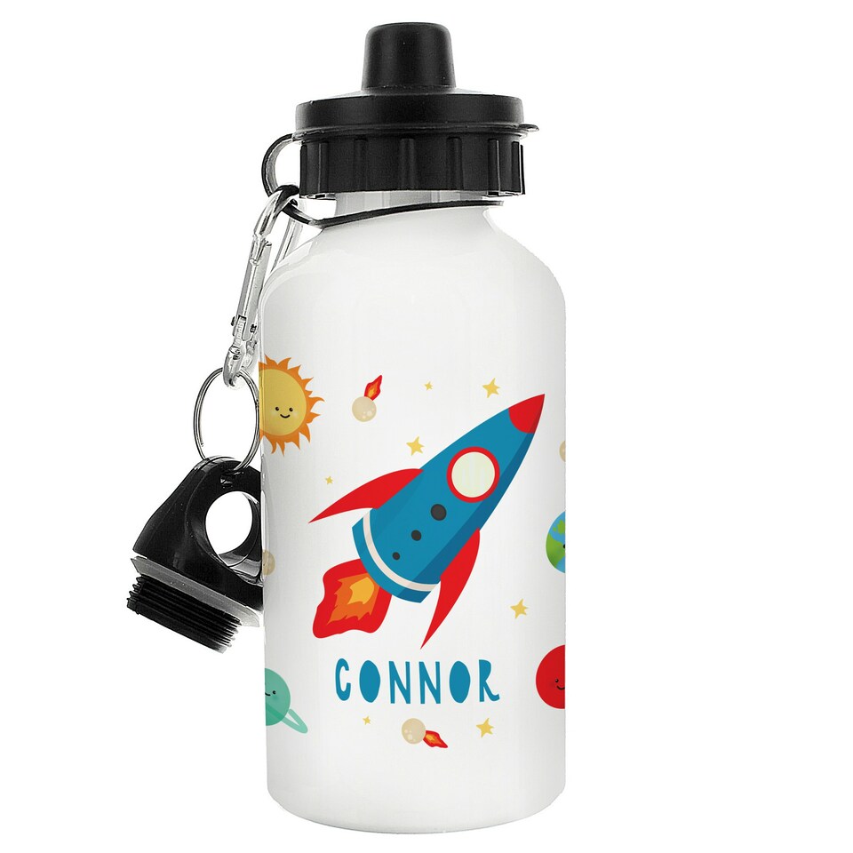 image 1 of Personalised Rocket Drinks Bottle | White | One Size