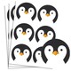 image 1 of Christmas Penguin Round Stickers 88mm - Sheet of 6