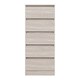 image 3 of Malvern 5 Drawer Narrow Chest - L40 x W48 x H114 cm - Urban Snow