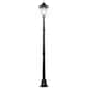 image 1 of Outsunny Outdoor Solar Powered Lantern Lamp Garden Lamp Post Light Black