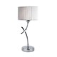 image 2 of Justina 43cm  Polished Chrome Table Lamp with Silver String Shade