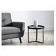 image 1 of Black Metal with Smoked Glass Lamp Table Black