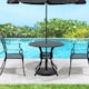 image 2 of Outsunny Round Aluminium Outdoor Garden Dining Table with Hole
