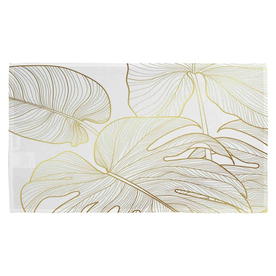 image 1 of Golden Botanical Line Art Kitchen Towel