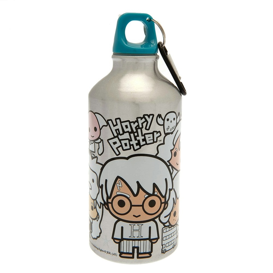 image 1 of Harry Potter Customisable Water Bottle Set - Silver - One Size