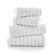 Ribbleton 100% Cotton Zerotwist Ribbed Towels – Hand, Bath & Sheet Sizes – Ultra Soft White | White | Bath towel